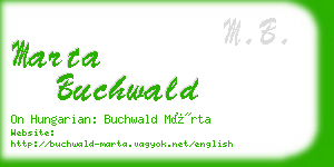 marta buchwald business card